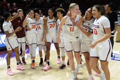 Va tech women's - Pittsburgh. 2-16. 12. 8-24. Wake Forest. 2-16. 12. 7-25. Expert recap and game analysis of the Virginia Tech Hokies vs. Ohio State Buckeyes NCAAW game from March 27, 2023 on ESPN.